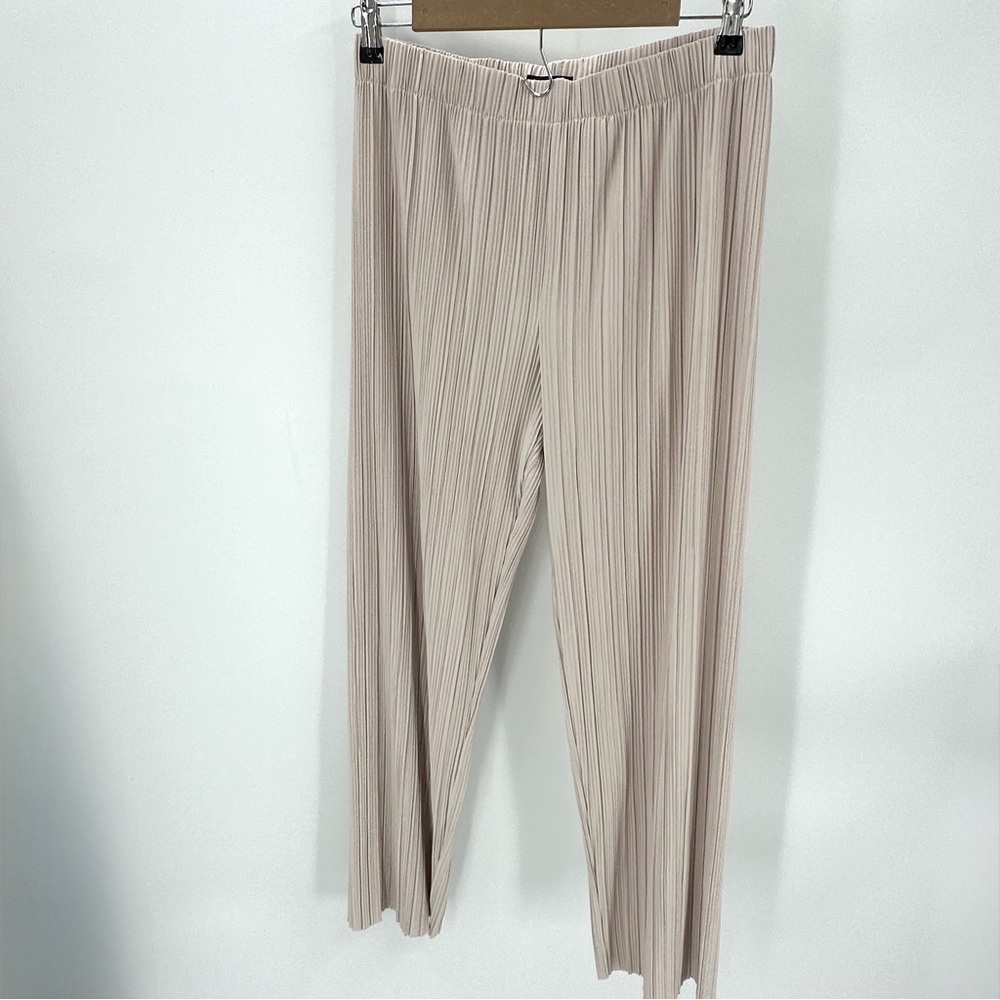 Sanctuary Pants Women’s M Beige Pleated Pull On Elastic Waist Polyester Neutral - Picture 2 of 10